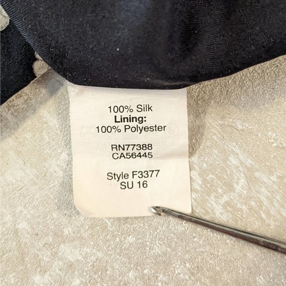 Madewell Black and Tan Knee Length Lightweight Silk Skirt Size Medium - Picture 8 of 9